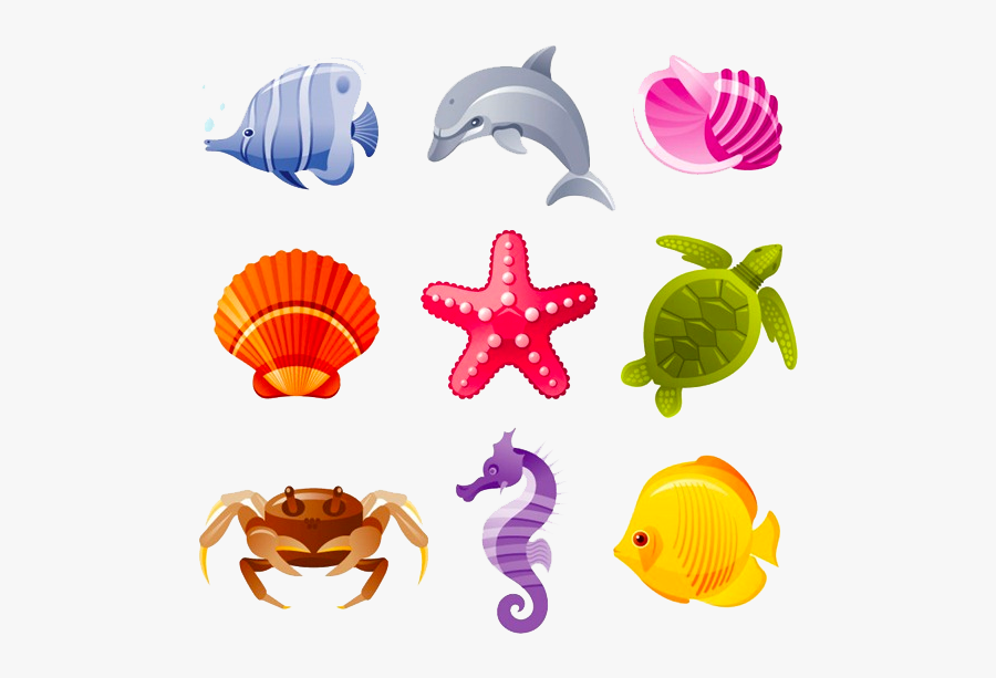 Sea Creatures Png - Sea Creatures Design, Transparent Clipart