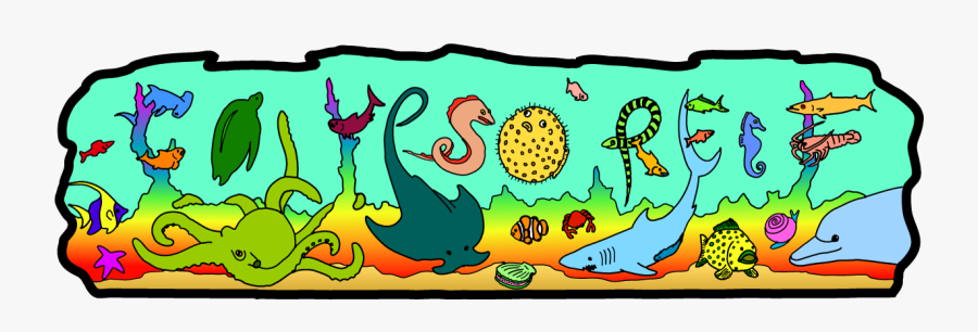 Ocean Animal Banner Clipart, Transparent Clipart