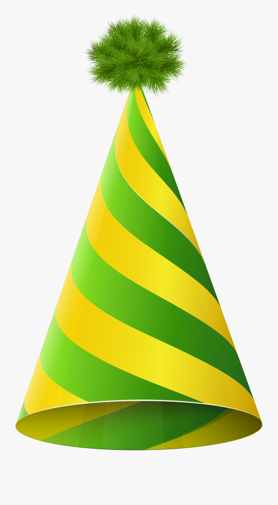Party Hat Green Yellow Transparent Png Clip Art Imageu200b - Green And Yellow Party Hat, Transparent Clipart