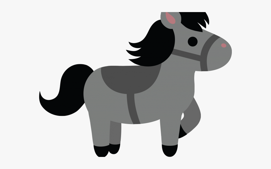 Pony Clipart Grey Horse - Cute Clipart Cartoon Horse, Transparent Clipart
