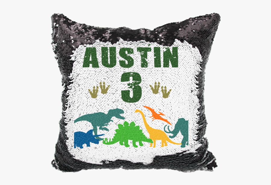 Handmade Personalized Birthday Dinosaur Footprints - Sequin Poop Emoji Pillow, Transparent Clipart