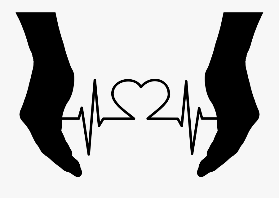 Clipart Heart With Ekg - Life Line With Heart, Transparent Clipart