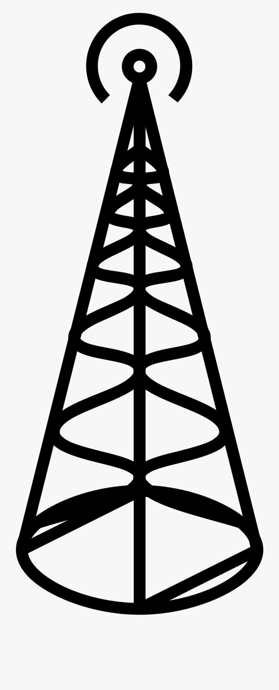 Antenna Clipart - Cell Phone Tower Drawing, Transparent Clipart