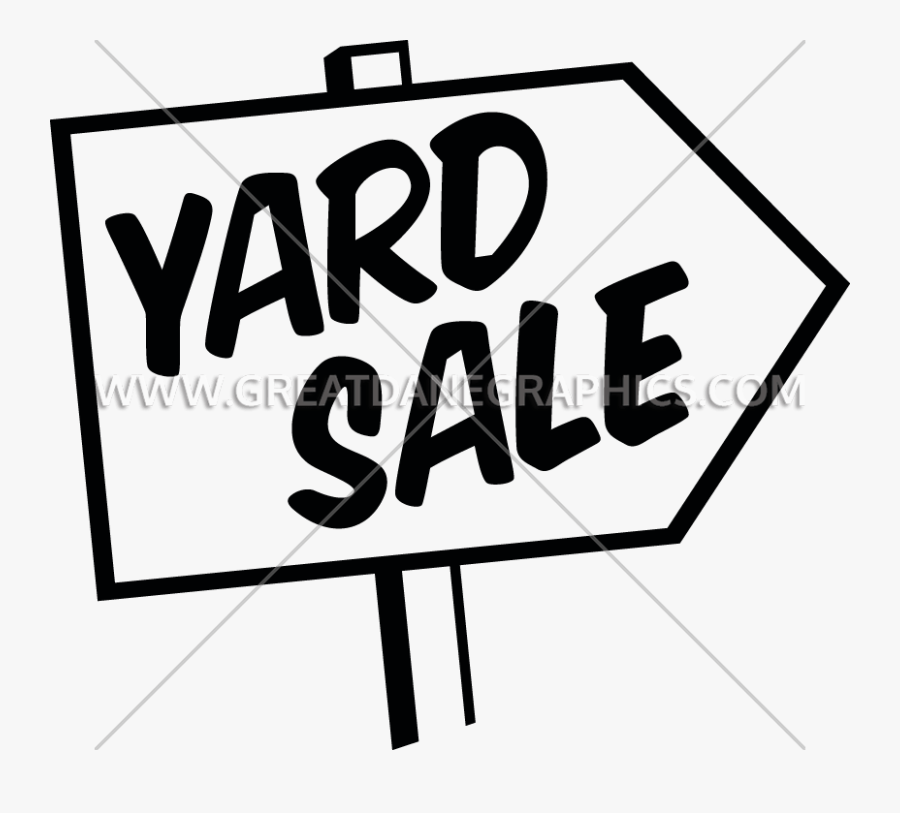 Yard Sign Clipart - Black And White Yard Sale Sign , Free Transparent ...