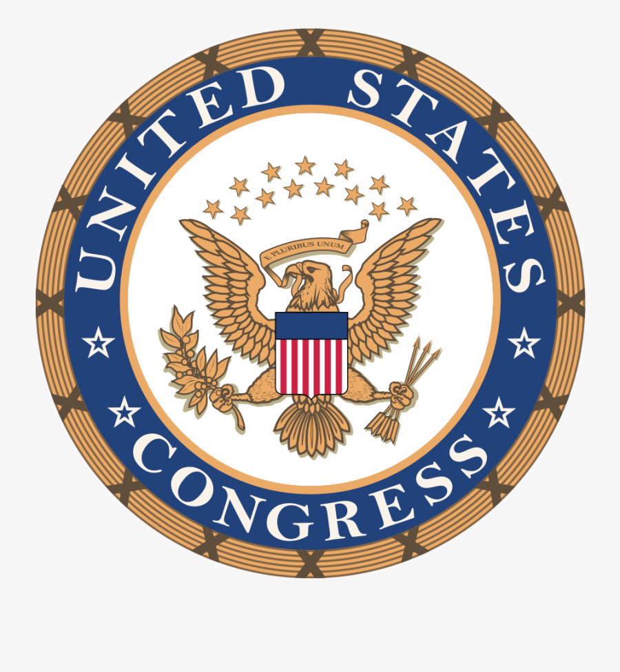 Pin Politics Clipart American - United States Congress Seal, Transparent Clipart