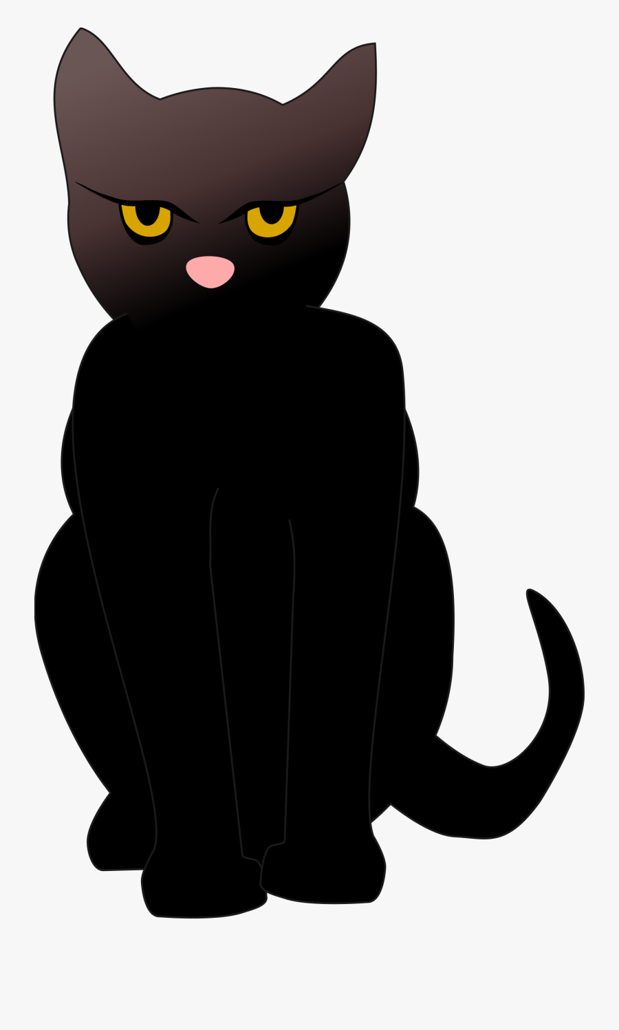 Domestic Short Haired Cat,small To Medium Sized Cats,vertebrate - Black Cat Cartoon Transparent Background, Transparent Clipart