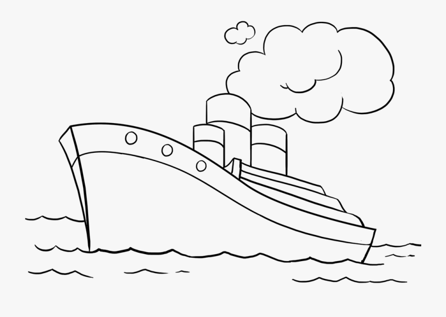 Vector Drawing Caravel Ship Easy Edit Stock Vector - Hình Vẽ Tàu Titanic, Transparent Clipart