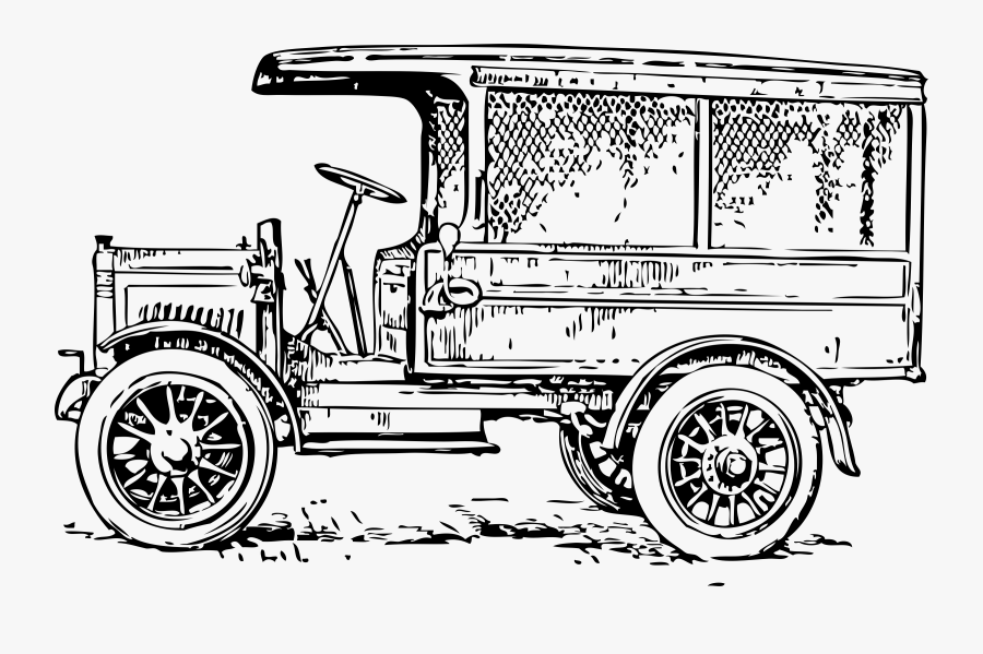 Old Medium Truck - Vintage Delivery Truck Clipart, Transparent Clipart