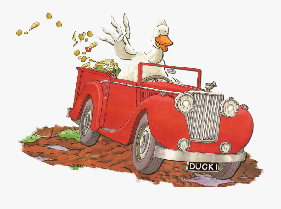 Antique Car Duck In The Truck Clip Art - Duck In The Truck Goat, Transparent Clipart