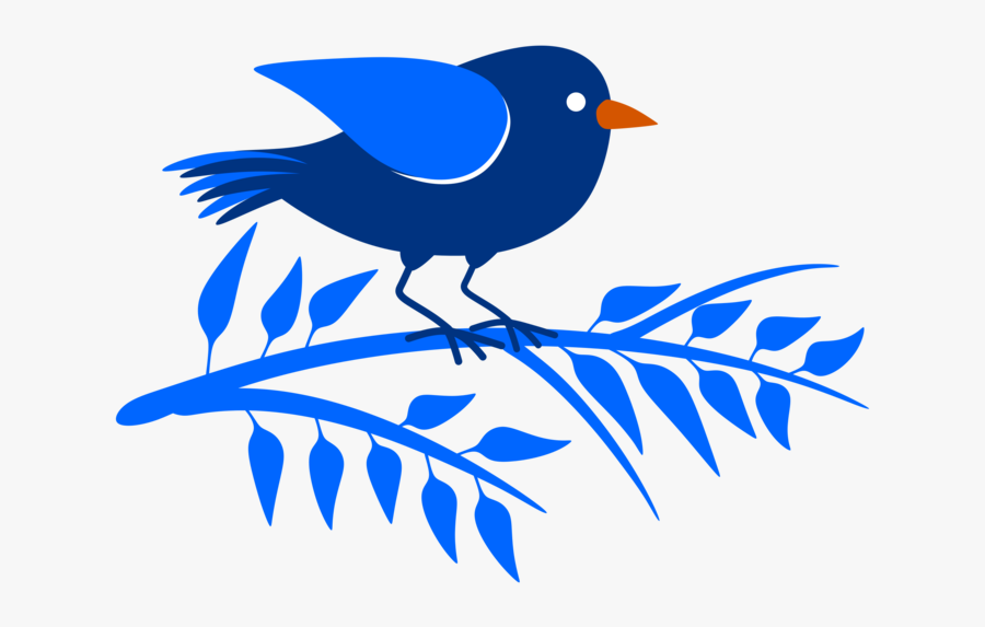 Perching Bird,beak,bluebird - ציור ציפור על ענף, Transparent Clipart