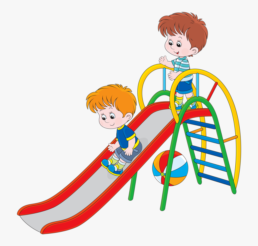Skis Clipart Child - Cartoon Children Slide, Transparent Clipart