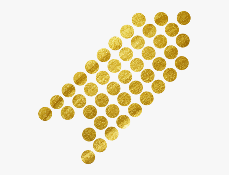 Flaunt Flauntmagazine Dots Gold Arrow Freetoedit - Pontilhado Png, Transparent Clipart