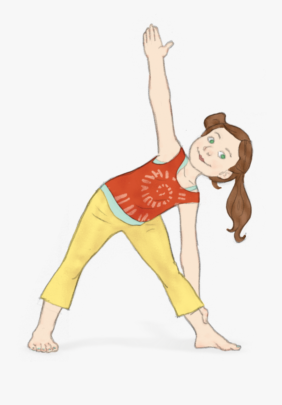 Patience Clipart Yoga Poses - Triangle Pose For Kids , Free Transparent