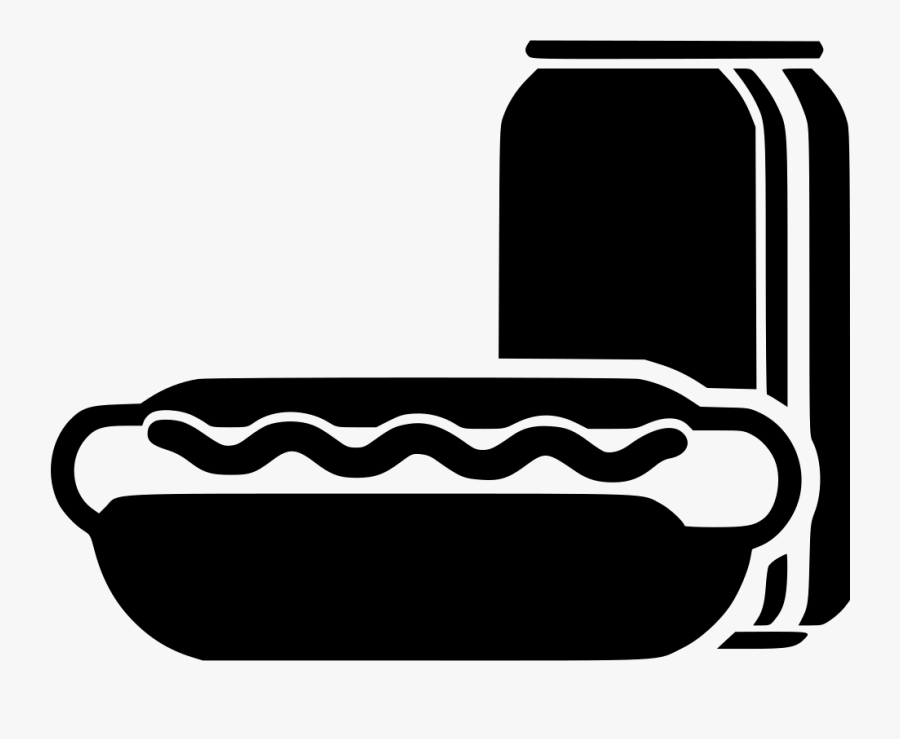 Hot Dog Sausage Soda Can Beverage Comments - Hot Dog And Soda Can, Transparent Clipart
