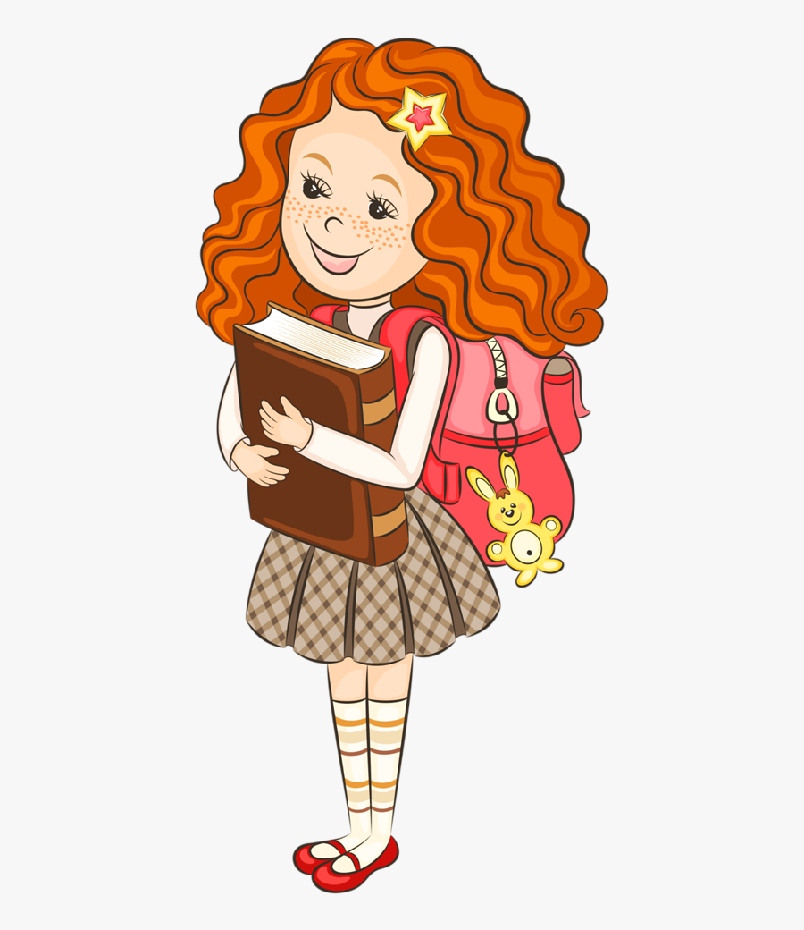 Quilter Clipart Home Economics - Cartoon Curly Hair Girl Art, Transparent Clipart