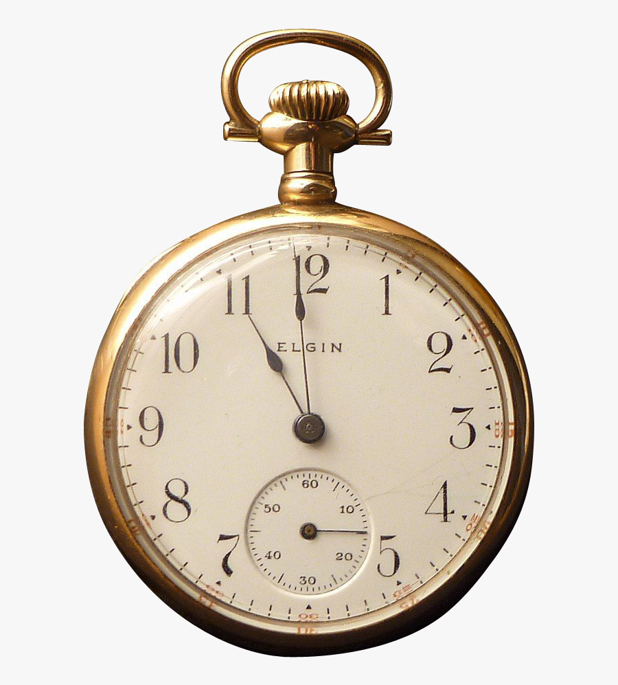 Stopwatch Clipart Gold - Vintage Pocket Clock Png, Transparent Clipart