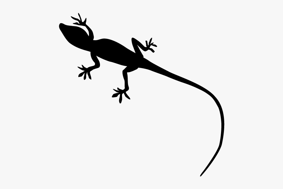 Gecko Lizard Reptile Silhouette - Lizard Clip Art With White Background, Transparent Clipart