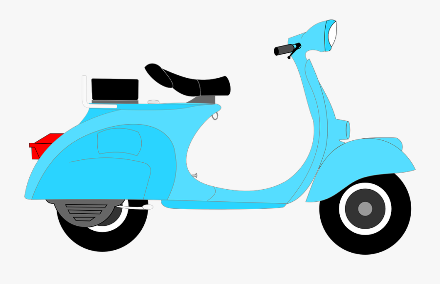 Motorized Scooter,scooter,vespa - Vespa Clip Art, Transparent Clipart