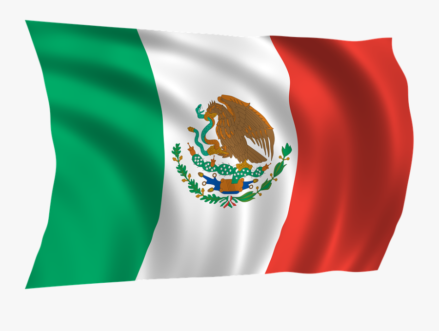 Download Mexico Flag Png Images Background - Bandera De Mexico Ondeando, Transparent Clipart