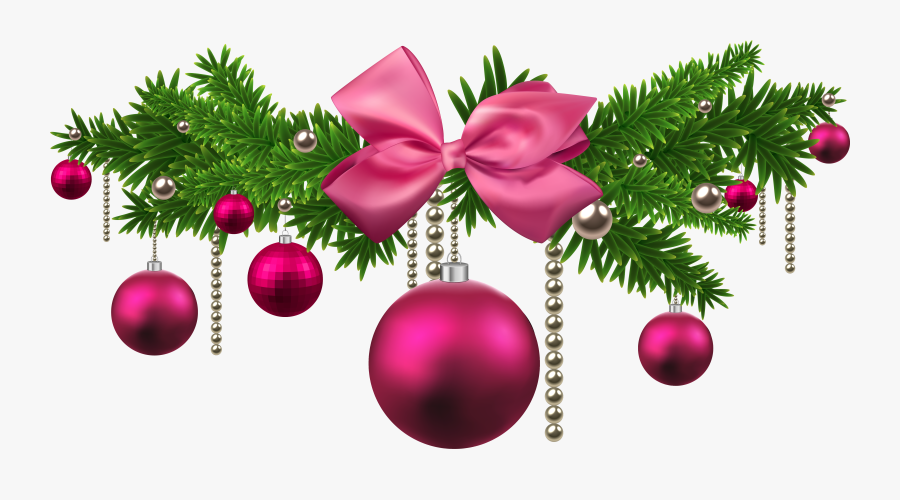 Clip Art Balls Decoration Png Gallery - Pink Christmas Decorations Png, Transparent Clipart