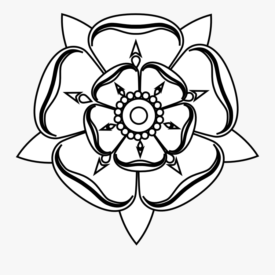 Small Tudor Roses To Colour In Clipart Best - Tudor Rose To Colour, Transparent Clipart