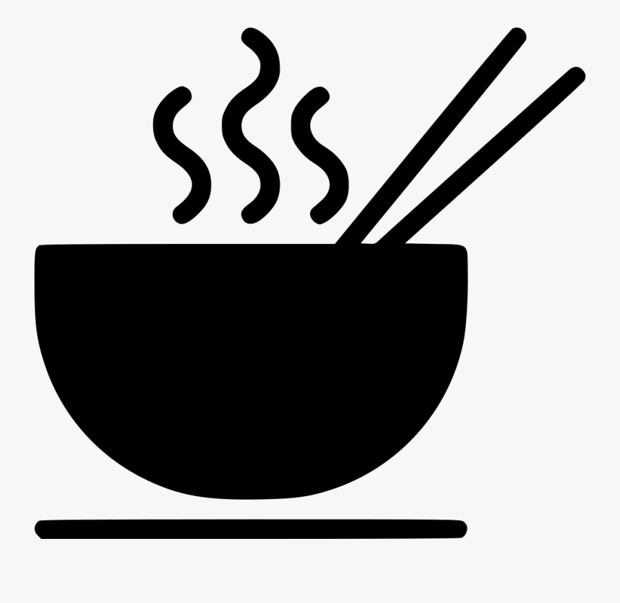 Clipart Free Stock Noodle Bowl Soup Hot - Noodles Bowl Black And White