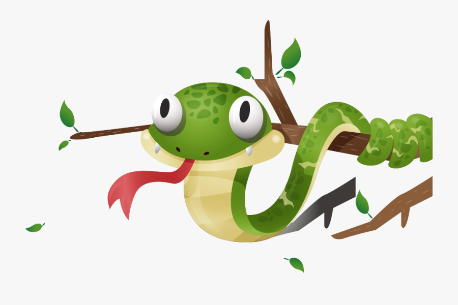 Poster Vector Snake Illustration Cartoon Free Download - 蛇 在 树 上 卡通, Transparent Clipart