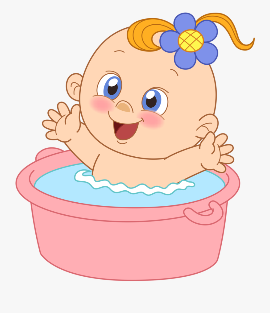 Clip Art Bath Time Clipart - Bathing Baby Clipart, Transparent Clipart