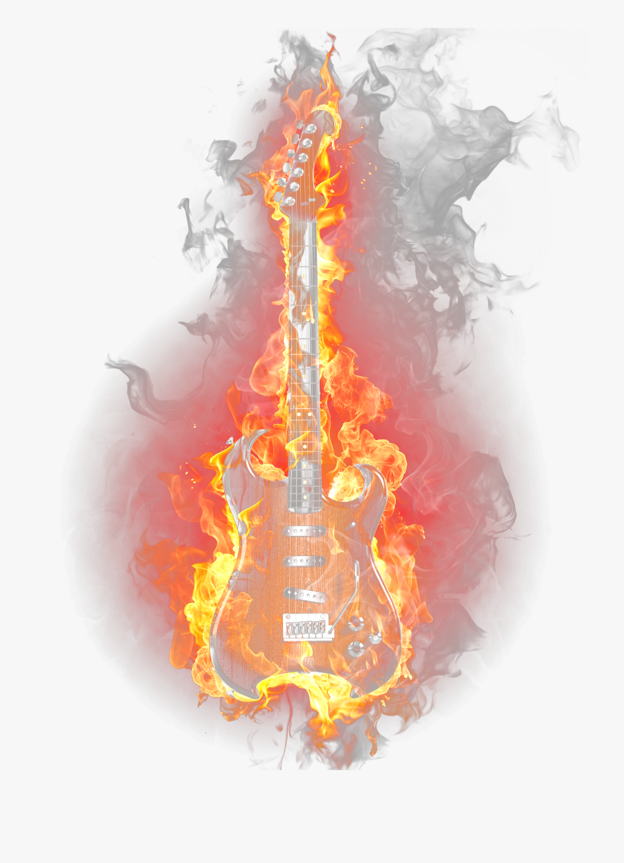 Fire Light Flame Guitar Burning Png Download Free Clipart, Transparent Clipart