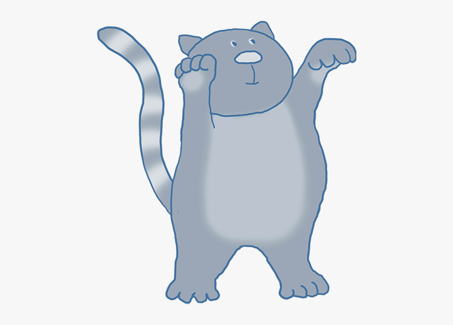 Blue Kitten Cartoon Drawing - Cartoon, Transparent Clipart