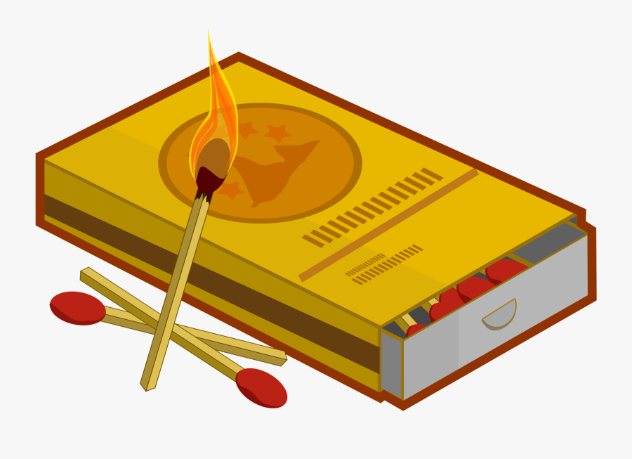 Match, Burning, Fire, Lit, Flame, Match Stick, Burn - Match Cartoon, Transparent Clipart