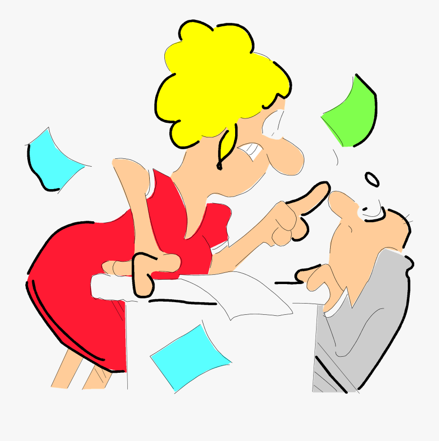 When Tarot Readings Go - Woman Shouting On Men, Transparent Clipart