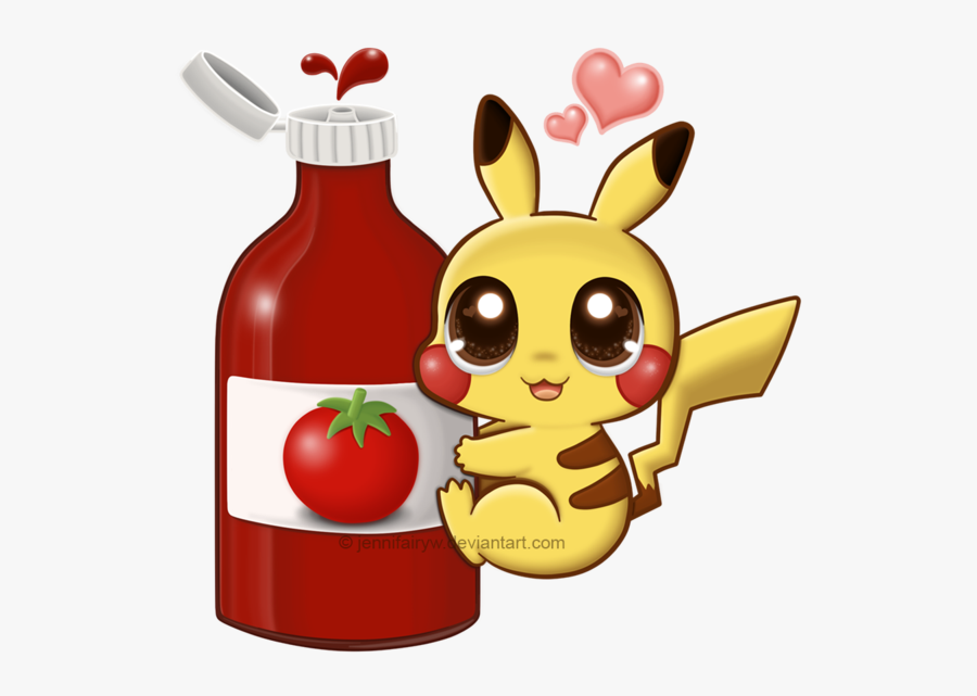 Ketchup Clipart Katchup - Cute Pikachu And Ketchup , Free Transparent Clipa...