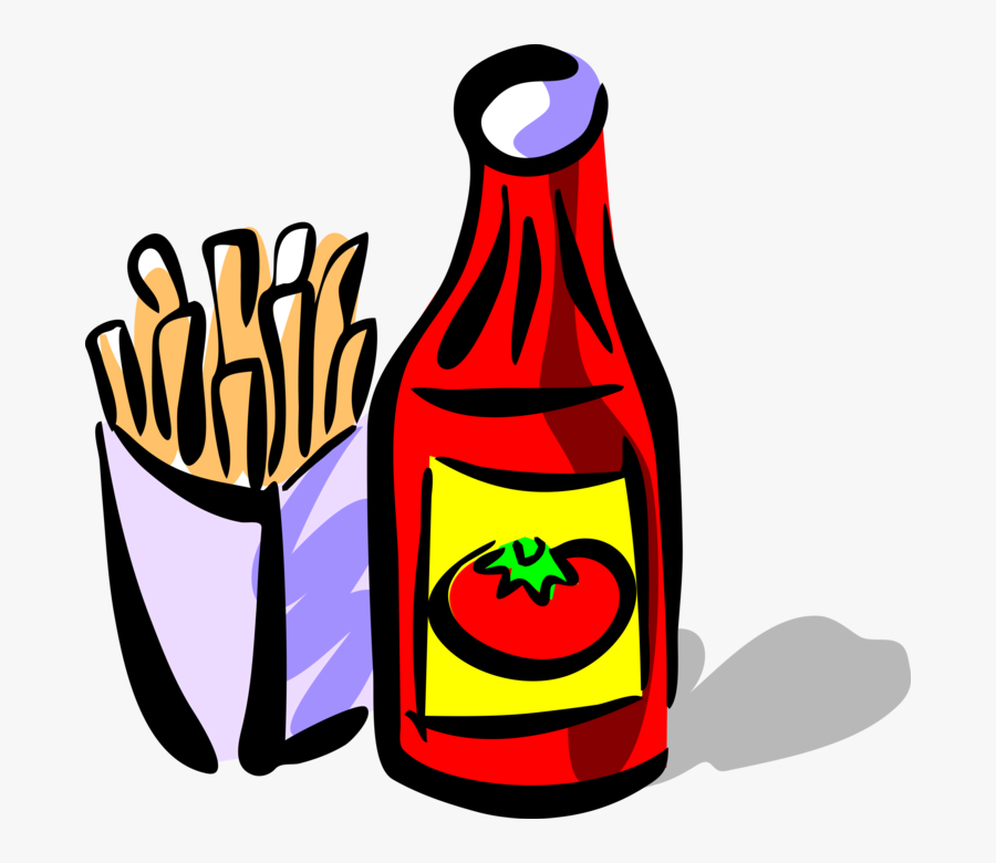 Vector Illustration Of Ketchup Bottle Condiment Of - Ketchup, Transparent Clipart