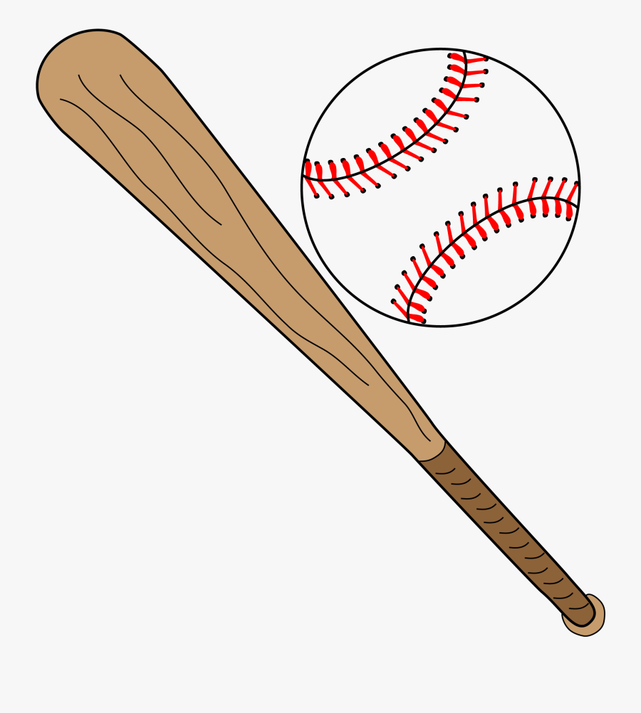 Baseball Clipart Softball - Clipart Softball And Bat, Transparent Clipart