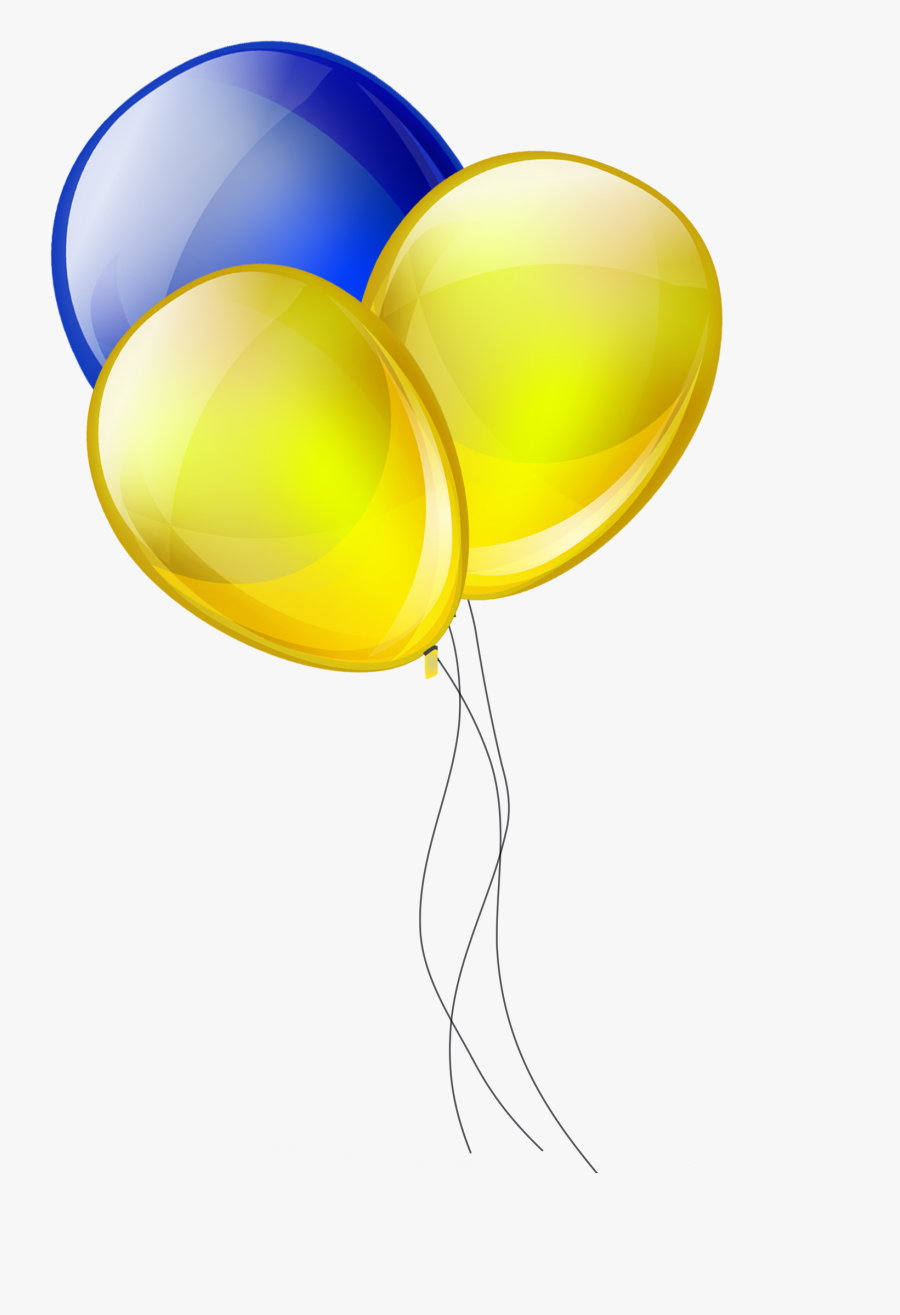 Blue And Gold Balloon Clipart, Transparent Clipart