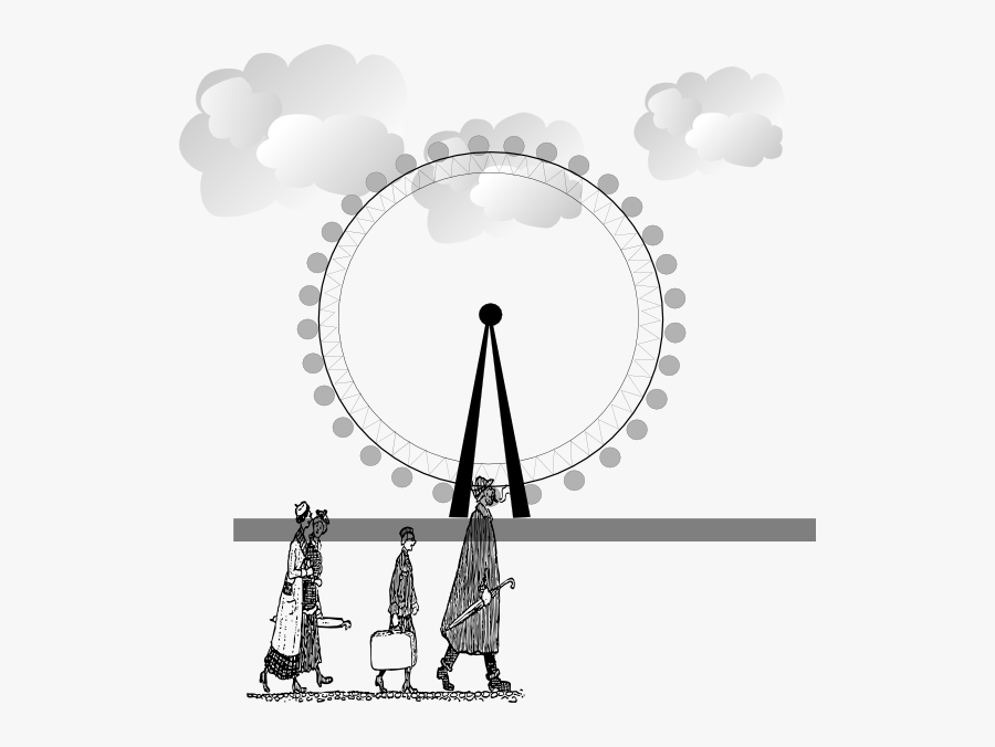 London Eye Without Background, Transparent Clipart