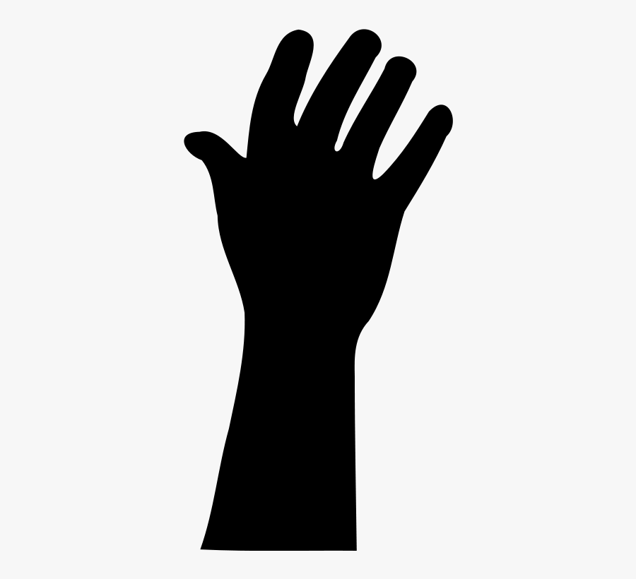 Raised Hand In Silhouette Clip Art Download - Raise Your Hand Transparent, Transparent Clipart