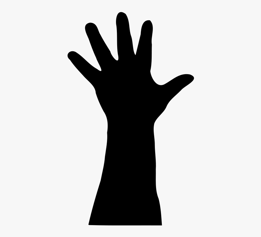 Raised Hand Silhouette Clip Art Download - Raised Hand Png, Transparent Clipart