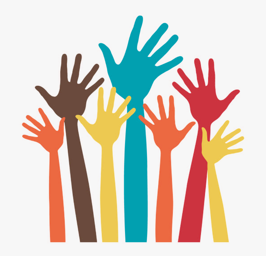Book Of Common Prayer Community Volunteering School - Raised Hands Clip Art, Transparent Clipart