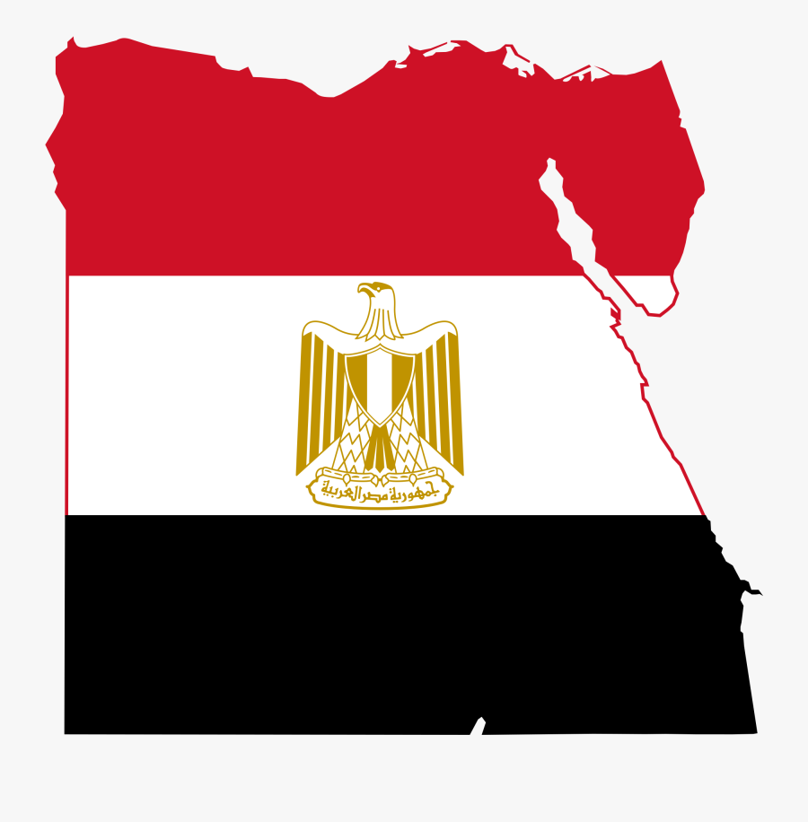 Egypt Flag Map, Transparent Clipart