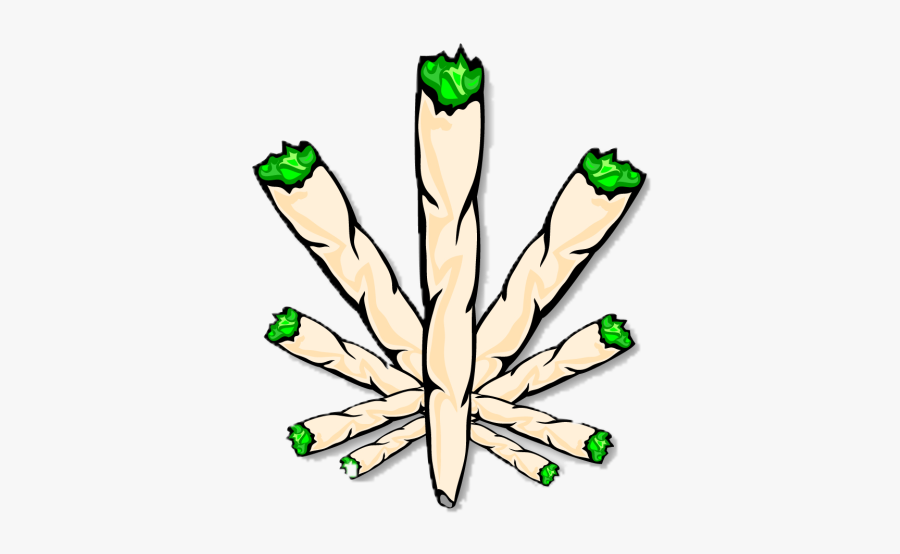 Joint Cannabis Smoking Drawing, Transparent Clipart