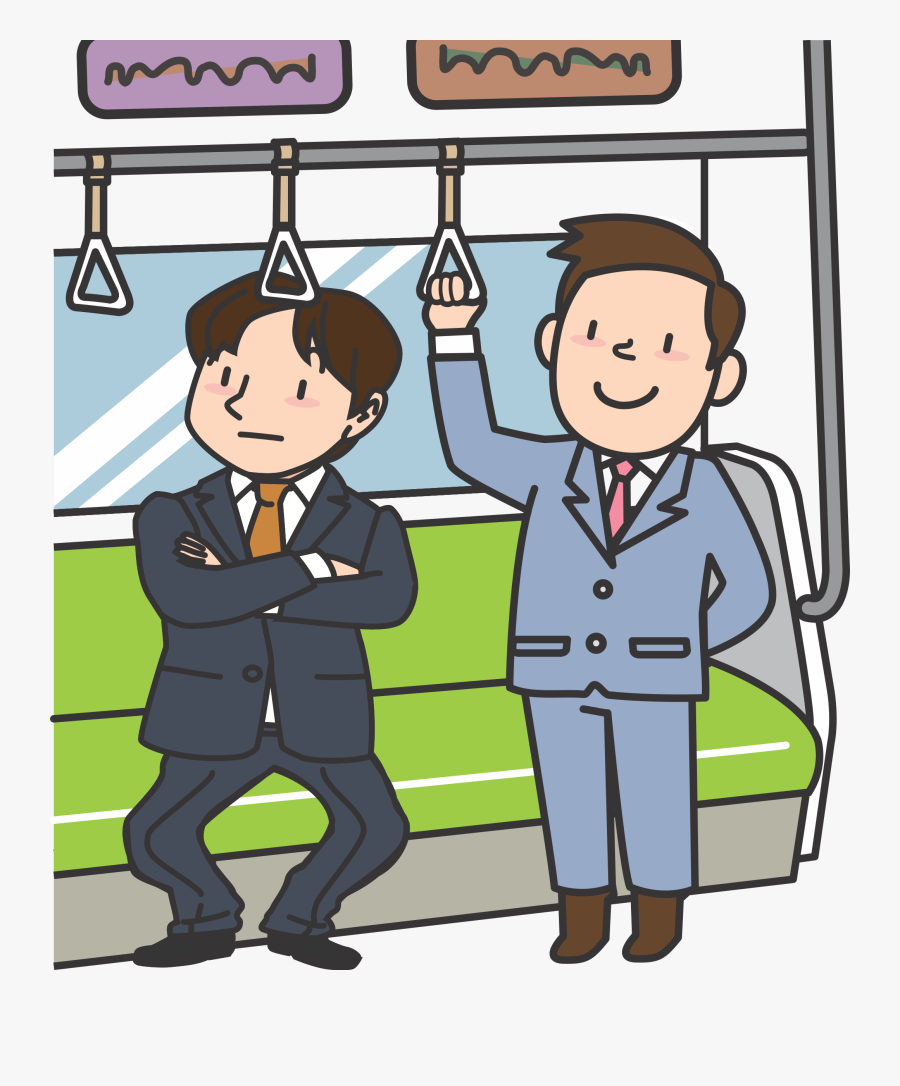 Crowded Subway - Take The Subway Cartoon, Transparent Clipart