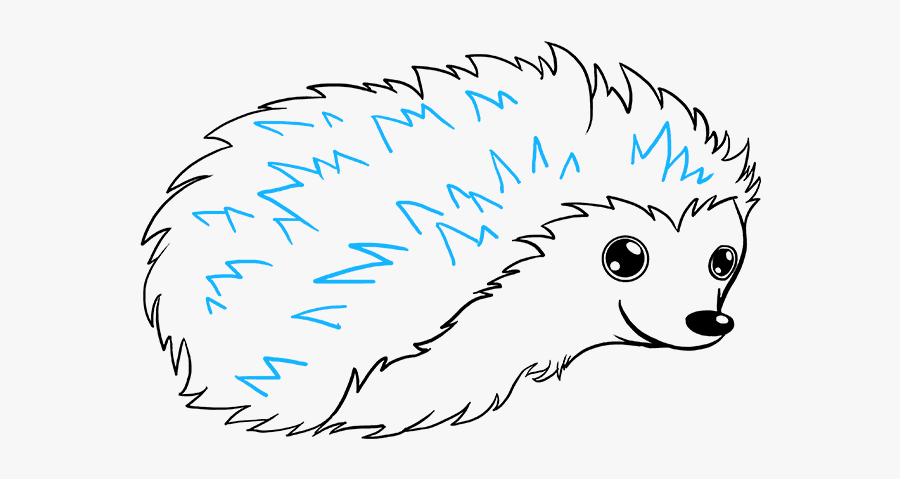 Porcupine Drawn Transparent Png Clipart Free Download - Draw A Cartoon Hedgehog, Transparent Clipart