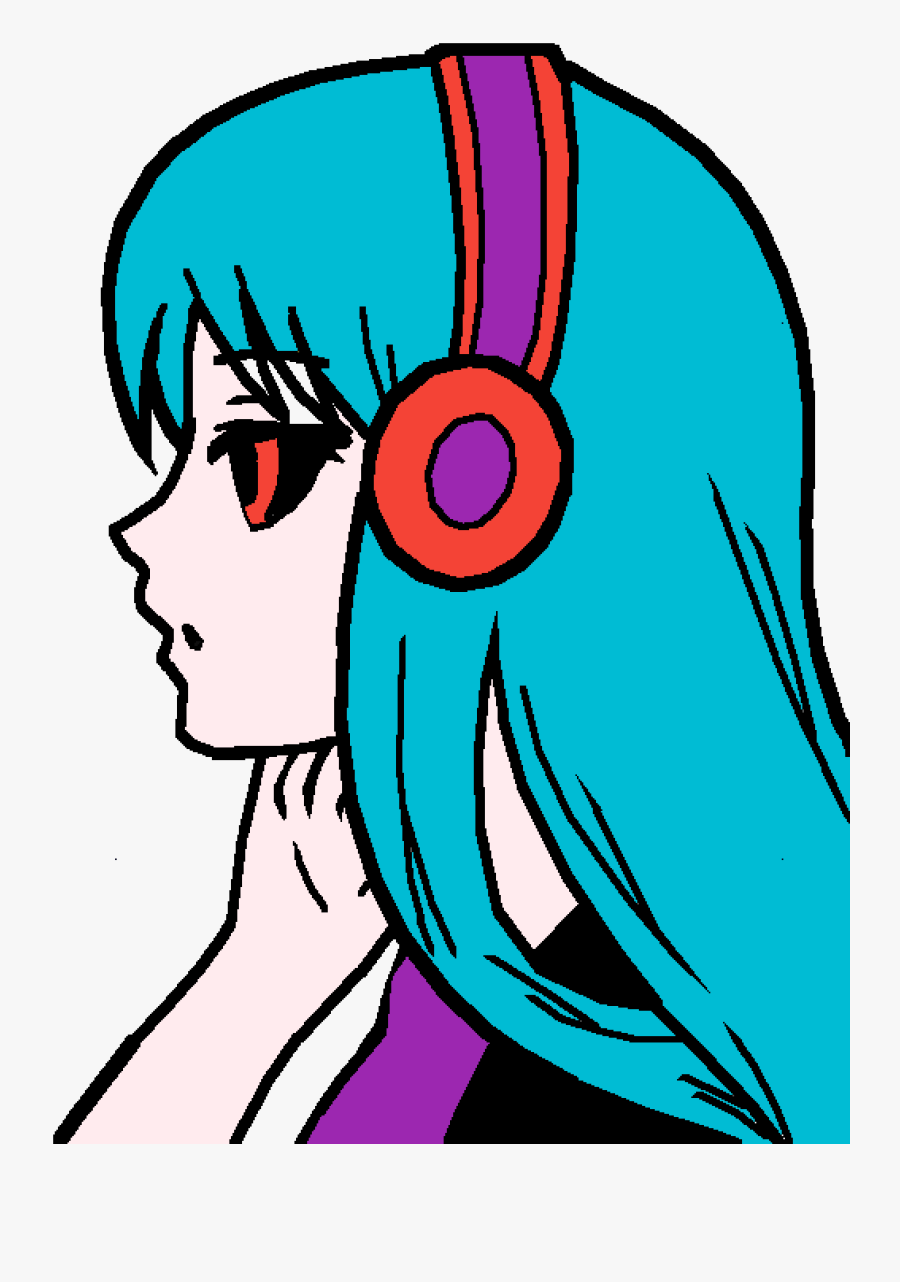 Anime Girl Easy Drawing Clipart , Png Download - Anime Girl Not Colored, Transparent Clipart