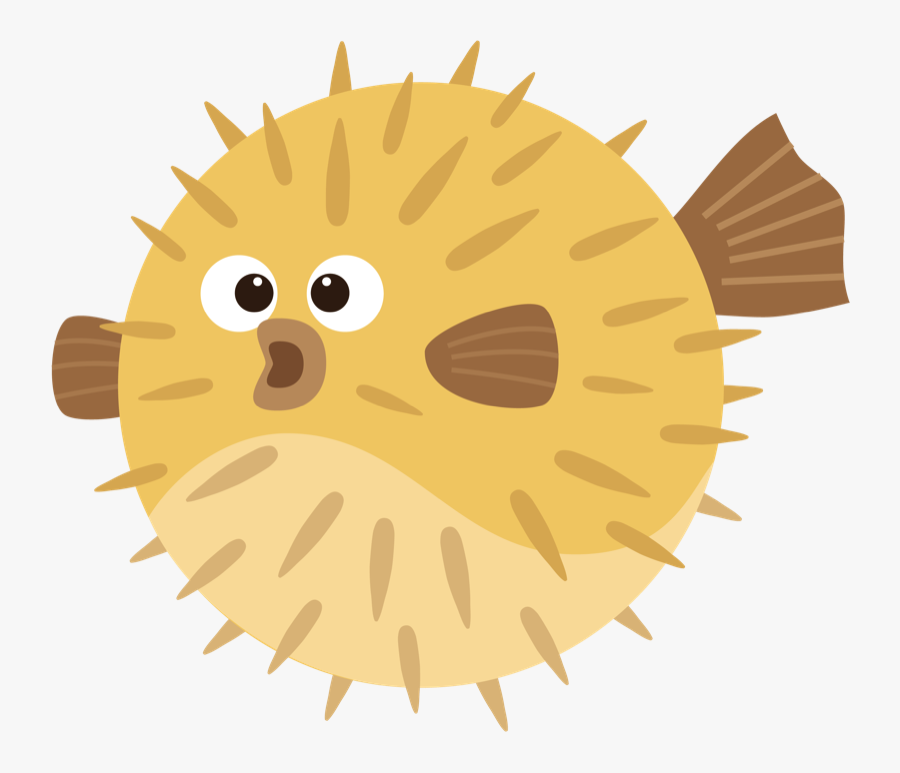 Clip Art Cartoon Puffer Fish - Puffer Fish Cartoon Png, Transparent Clipart