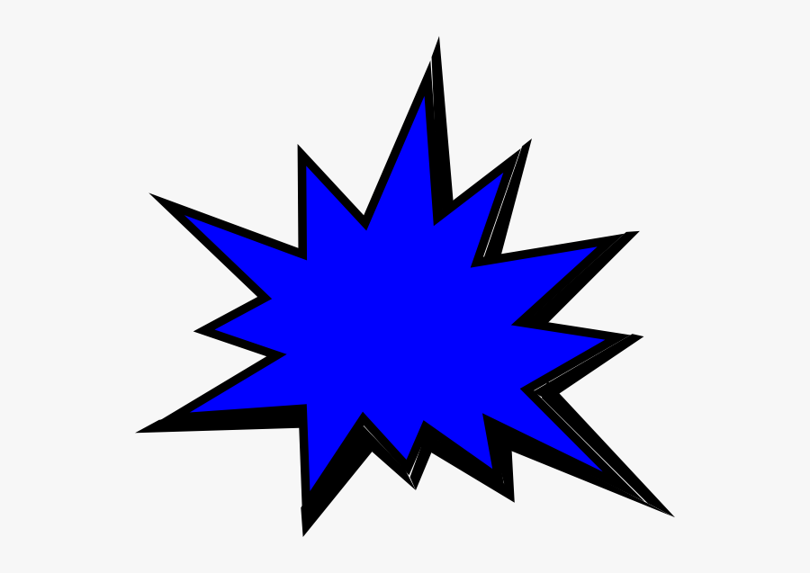 Blue Comic Pow Svg Clip Arts - Comic Book Pow Png , Free Transparent