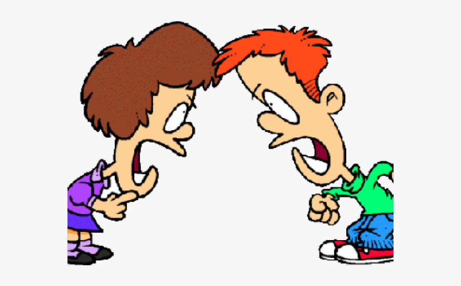 Brother And Sister Fighting Cartoon, Transparent Clipart