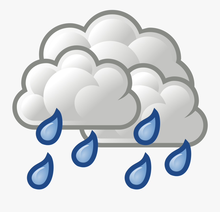 Thunderstorm Clipart Overcast - Rain Cloud Transparent Background, Transparent Clipart