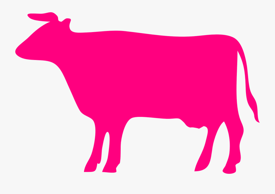 Pink Cow Clipart Collection - Cow Silhouette, Transparent Clipart